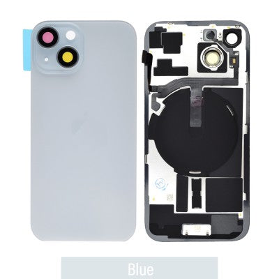 Brown Rear Cover Glass with Camera Lens Glass and Wireless Flex for iPhone 15-Blue Brown Rear Cover Glass with Camera Lens Glass and Wireless Flex for iPhone 15-Blue